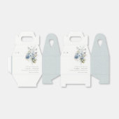 シックなダスキーブルーウォーターコテージフローラ結婚ズ フェイバーボックス (折り畳みなし)