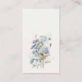 シックなダスキーブルーフローラおむつラッフルベビーシャワー エンクロージャーカード (裏面)