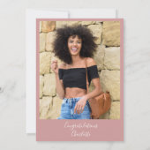 シックなダスティバラグラードパーティー写真卒業パーティー 招待状 (裏面)