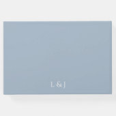 シックなダスティブルーフローラアジサイ結婚ズゲストブック ゲストブック (裏面)