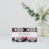 シックなダマスク織のカスタムな名刺 名刺 (スタンド正面)