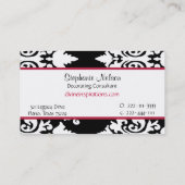 シックなダマスク織のカスタムな名刺 名刺 (裏面)