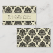 シックなダマスク織のテレホンカード コーリングカード (正面/裏面)