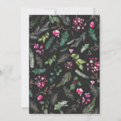 シックなダークグレーと明るいピンクの緑のアーチ1写真 シーズンカード (裏面)