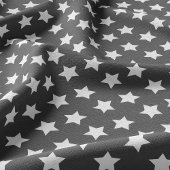 シックなダークグレースターズ宇宙パターン ファブリック