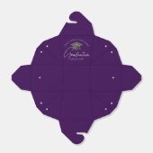 シックなダークパープルカスタム卒業パーティーのフォーチュン フェイバーボックス (折り畳みなし)