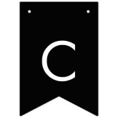 シックなダークブラックフォトおめでとう卒業 バンティングフラッグ (第2の旗)