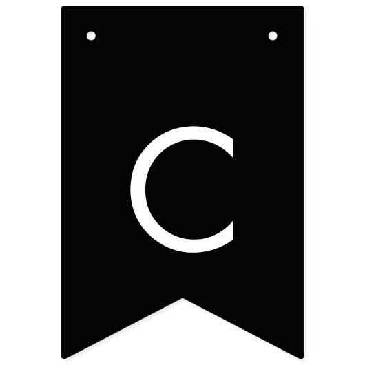 シックなダークブラックフォトおめでとう卒業 バンティングフラッグ (第2の旗)