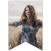 シックなダークブラックフォトおめでとう卒業 バンティングフラッグ (第1の旗)