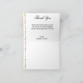 シックなダークブルーアゲート金ゴールドギルドサンキュー サンキューカード (内部)