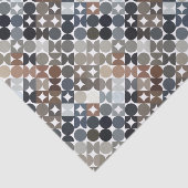 シックなチューペベージュグレータンブラウンサークルパターン 薄葉紙 (詳細)