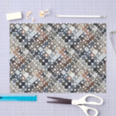 シックなチューペベージュグレータンブラウンサークルパターン 薄葉紙 (クラフト)