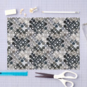 シックなチューペベージュグレーブラックブラウンサークルパターン 薄葉紙 (クラフト)