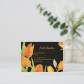 シックなチューリップフローリスト 名刺 (スタンド正面)