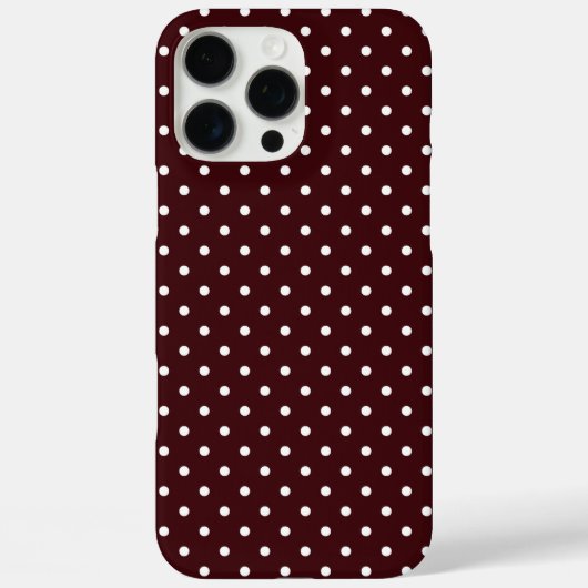 シックなチョコレートブラウンとホワイトの水玉模様 Case-Mate iPhoneケース (裏面)