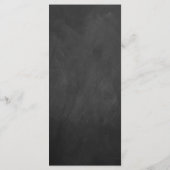 シックなチョーク結婚ボードのメニューテンプレート メニュー (裏面)