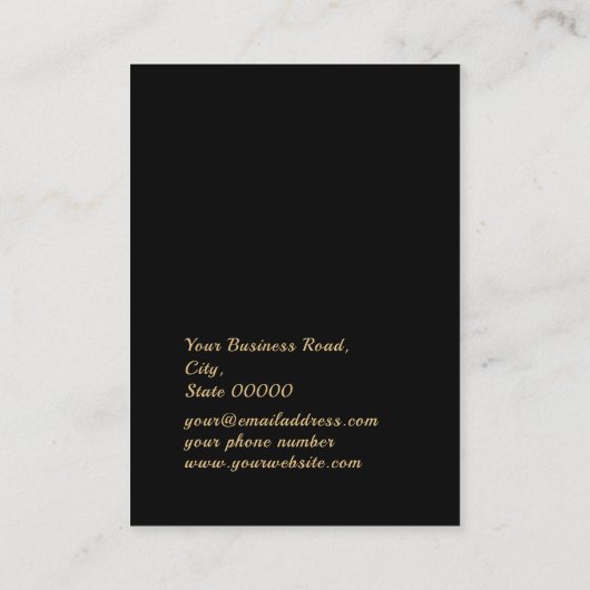 シックなチーズプリントパターンジュエリーイヤリングディスプレイ 名刺 (裏面)