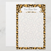 シックなチータのファッションのプリントのパーソナライズな文房具 便箋 (正面/裏面)