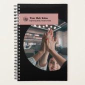 シックなチームイメージヘアサロンアポイントメントブック プランナー手帳 (正面)