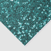 シックなティール(緑がかった色)のフェイクなグリッター 薄葉紙 (詳細)