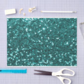 シックなティール(緑がかった色)のフェイクなグリッター 薄葉紙 (クラフト)