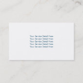 シックなティール(緑がかった色)の青いスパンコールのアポイントメントのメモ 予約カード (裏面)