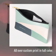 シックなティール（緑がかった色）&ベージュクラッシカスタマイズ可能なミニマリスト