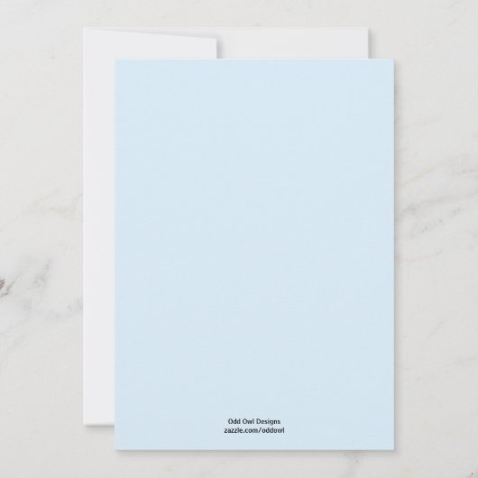 シックなテディー・ベアのベビーシャワーの招待状-対の男の子 招待状 (裏面)