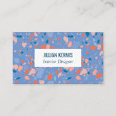 シックなテラエレガントッツォピンク色 名刺 (正面)