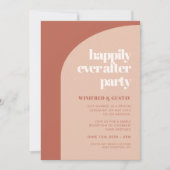 シックなテラコッタアーチハッピーな後のパーティー 招待状 (正面)