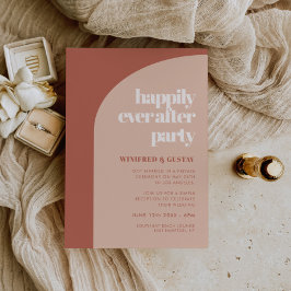シックなテラコッタアーチハッピーな後のパーティー 招待状