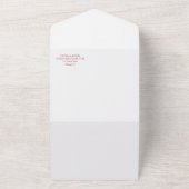 シックなテラコッタカジュアル書道結婚の オールインワン招待状 (外側)