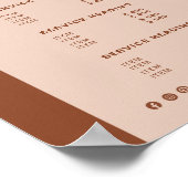 シックなテラコッタト自然ーンレトロアーチ価格リスト ポスター (角)