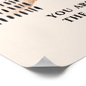 シックなテラコッタバラ金ゴールドピックアシートバイサイド ポスター (角)