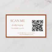 シックなテラコッタボタニカルクレストモノグラム結婚ズ エンクロージャーカード (正面)