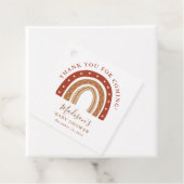 シックなテラコッタボホレインボーブービーブシャワーサンキュー フェイバータグ (インサイチュ)