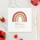 シックなテラコッタボホレインボーベビーシャワー スタンダードランチョンナプキン (インサイチュ)