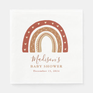 シックなテラコッタボホレインボーベビーシャワー スタンダードランチョンナプキン
