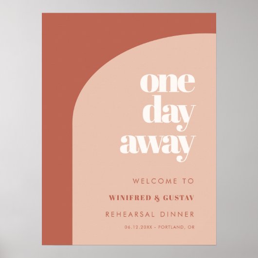 シックなテラコッタワンデイリハ遠くにーサルディナー ポスター (正面)