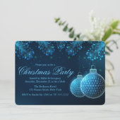 シックなデコレーションは企業のクリスマスパーティー 招待状 (スタンド正面)