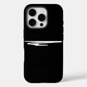 シックなデザインイン白黒 iPhone 16 PROケース