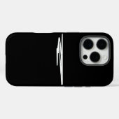 シックなデザインイン白黒 Case-Mate iPhoneケース (裏面 (横))