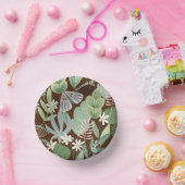 シックなデザートブラウンレトロバタフライフォージガーデン ペーパーボウル (パーティー)