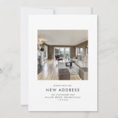 シックなデッキニューホールズニューアドレスフォトクリスマス シーズンカード (裏面)