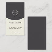 シックなデュアルトーンプロフェッショナル名刺 名刺 (正面/裏面)