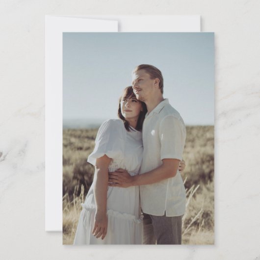 シックなデルフトブルーChinoiserie結婚式日付を保存 招待状 (裏面)