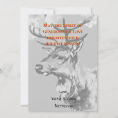 シックなトナカイクラシックおもしろいクリスマス (裏面)