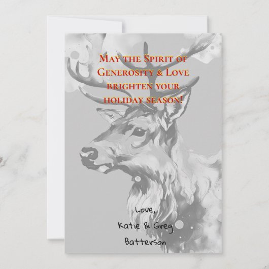 シックなトナカイクラシックおもしろいクリスマス (裏面)