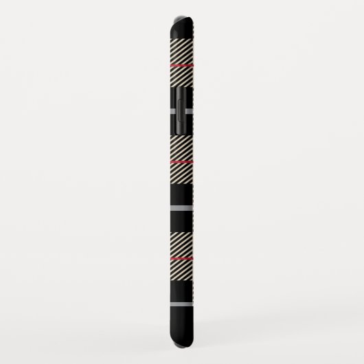 シックなトムソンのラクダのタータンチェック格子縞のモノグラム Case-Mate iPhoneケース (裏面/右)