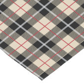 シックなトムソンのラクダのタータンチェック格子縞パターン ショートテーブルランナー (コーナー)
